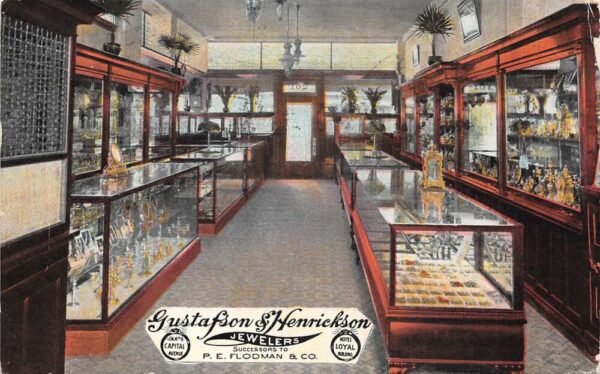 Omaha Nebraska Gustafson and Henrickson Jewelers Jewelry Store Postcard AA88551