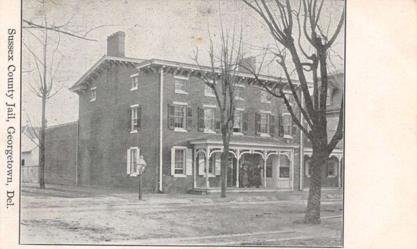 Georgetown Delaware Sussex County Jail Vintage Postcard AA88552