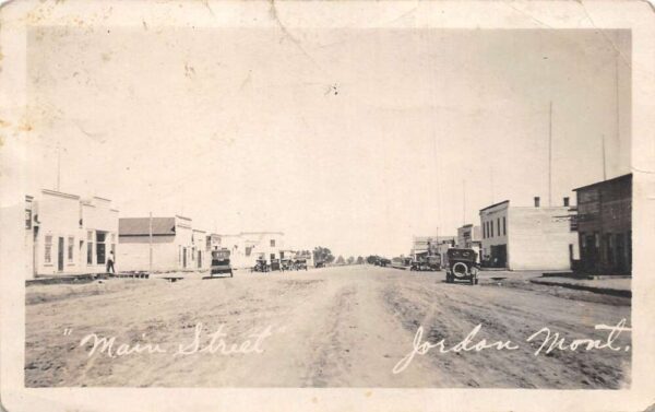 Jordan Montana Main Street Real Photo Vintage Postcard AA88578
