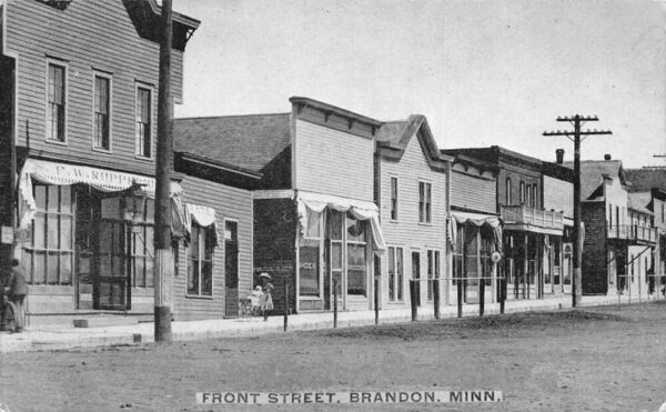 Brandon Minnesota Front Street Vintage Postcard AA88585