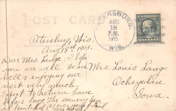 Boaz Wisconsin Multiview Greetings Real Photo Vintage Postcard AA88600 - Image 2