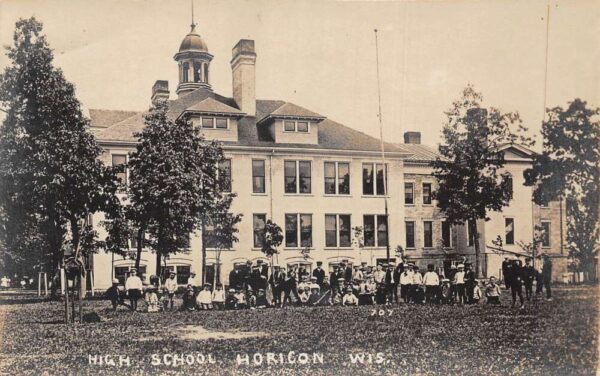 Horicon Wisconsin High School Real Photo Vintage Postcard AA88605
