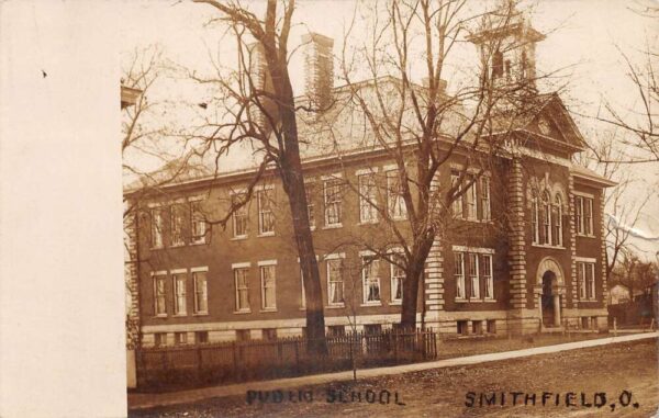 Smithfield Ohio Public School Real Photo Vintage Postcard AA88612