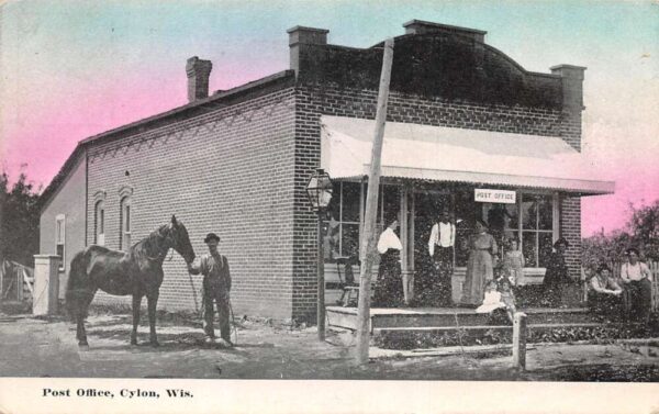 Cylon Wisconsin Post Office Vintage Postcard AA88636