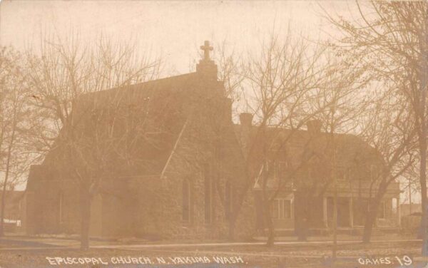 North Yakima Washington Episcopal Church Real Photo Vintage Postcard AA88638