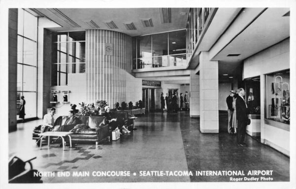 Seattle Washington Tacoma International Airport Concourse Real Photo PC AA88648