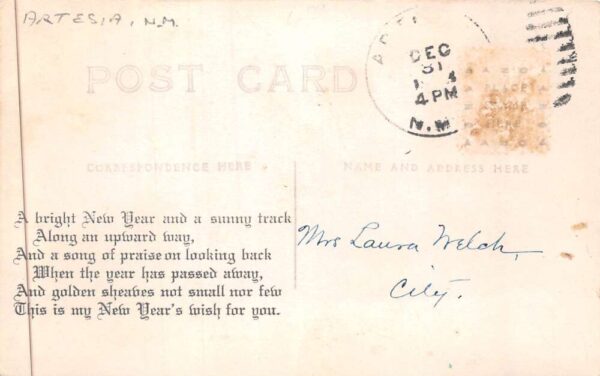 Artesia New Hampshire First Presbyterian Church Real Photo Postcard AA88660 - Image 2