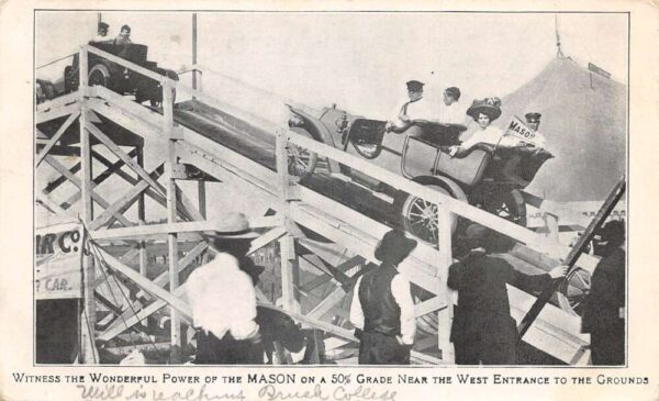 Norwalk Iowa State Fair Mason Car Exhibit Vintage Postcard AA88666