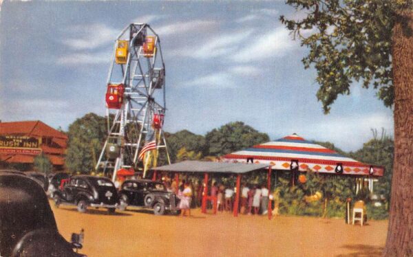 Craterville Park Oklahoma Amusement Park Ferris Wheel Vintage Postcard AA88762