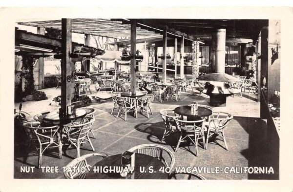 Vacaville California Nut Tree Patio Real Photo Vintage Postcard AA88773