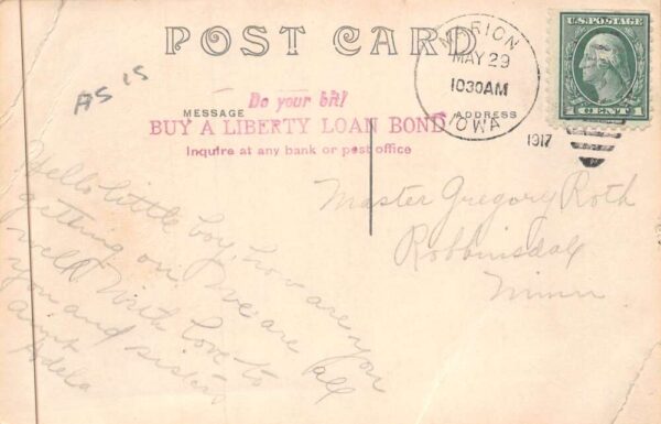 Marion Iowa Lincoln High School Real Photo Vintage Postcard AA88789 - Image 2