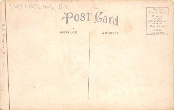 Sutherlin Oregon Birds Eye View from Hill Vintage Postcard AA88799 - Image 2