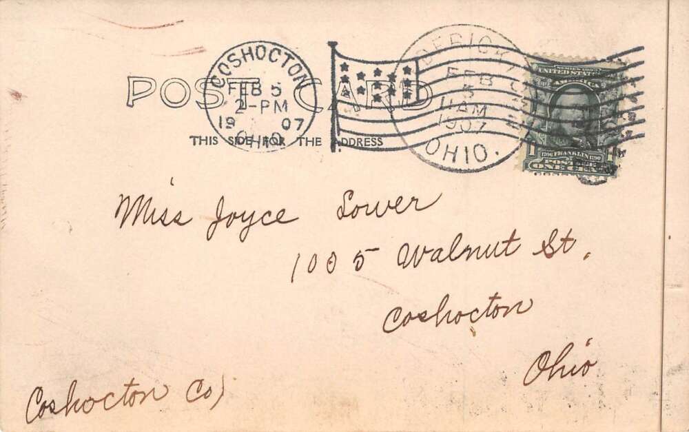 Fredericktown Ohio High School Real Photo Vintage Postcard AA88803 - Image 2