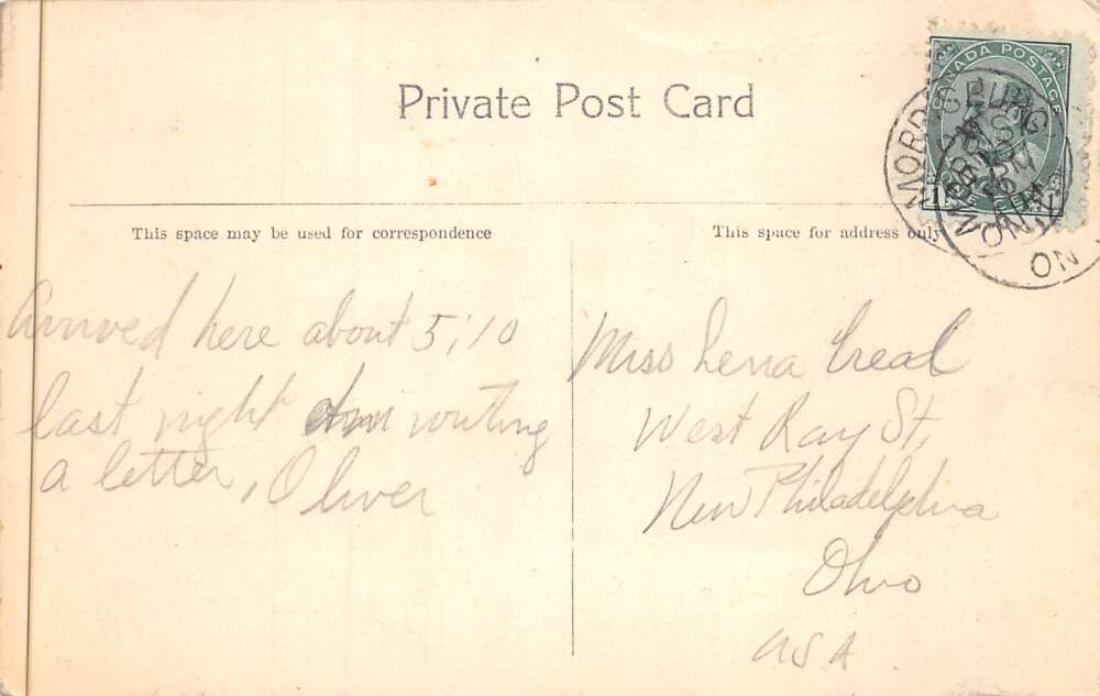 Morrisburg Ontario Canada Main Street Vintage Postcard AA88805 - Image 2