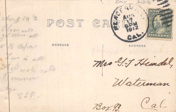 Placerville California Birds Eye View Building Real Photo Postcard AA88810 - Image 2