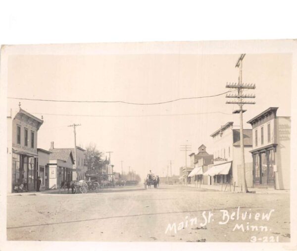 Belview Minnesota Main Street Real Photo Vintage Postcard AA88814
