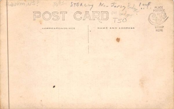Hoboken New Jersey IOOF Members with Badges Real Photo Vintage Postcard AA88815 - Image 2
