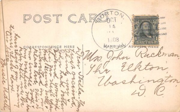 Burton Washington Man in Boat with Dog Real Photo Vintage Postcard AA88824 - Image 2