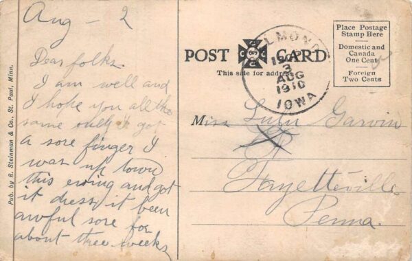 Belmond Iowa Greetings Multiview Vintage Postcard AA88847 - Image 2