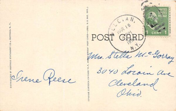 Delevan New York Borden Plant, B/W Chrome Vintage Postcard U20773 - Image 2