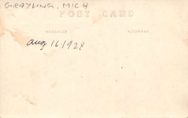 Grayline Michigan 119th F.A. Mess Halls, Real Photo, Vintage Postcard U20791 - Image 2