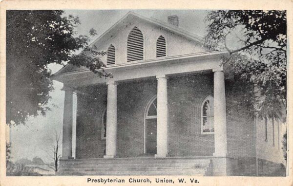 Union West Virginia Presbyterian Church, Sky Tinted, Vintage Postcard U20797