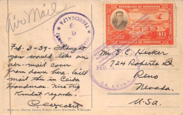 Bluefields Nicaragua Banana Plantation Vintage Postcard AA88886 - Image 2