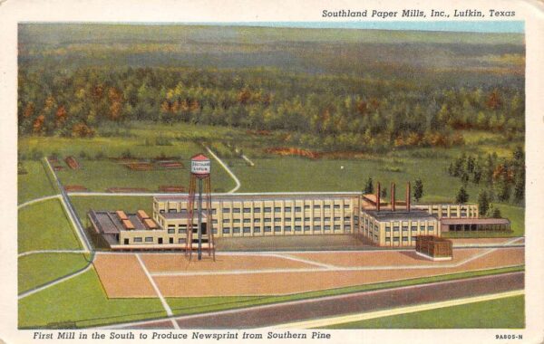 Lufkin Texas Southland Paper Mills Vintage Postcard AA88893