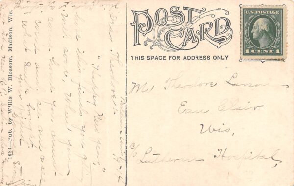 Arkdale Wisconsin Notable Places Of Arkdale, B/W Lithograph, Vintage PC U20875 - Image 2