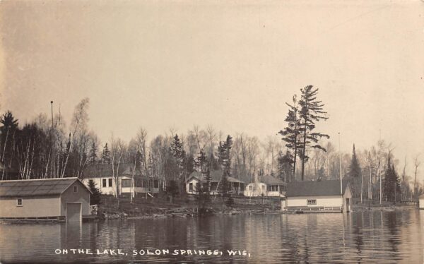 Solon Springs Wisconsin On The Lake, Real Photo, Vintage Postcard U20887