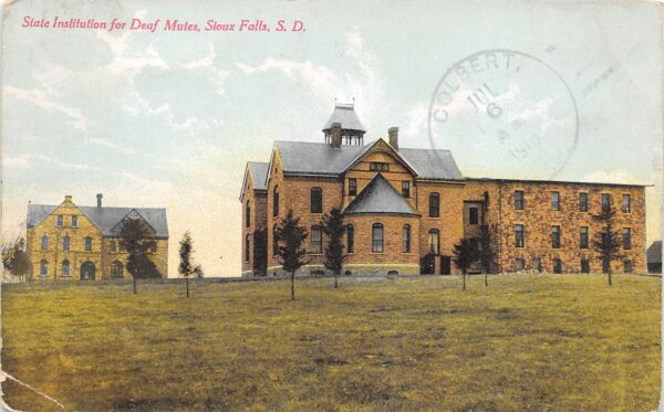 Sioux Falls South Dakota State Institution For Deaf Mutes, Vintage PC U20898