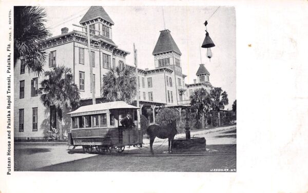 Palatka Florida Putnan House & Palatka Rapid Transit, Vintage PC U20919