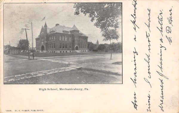 Mechanicsburg Pennsylvania High School, Undivided Back, Vintage Postcard U20923