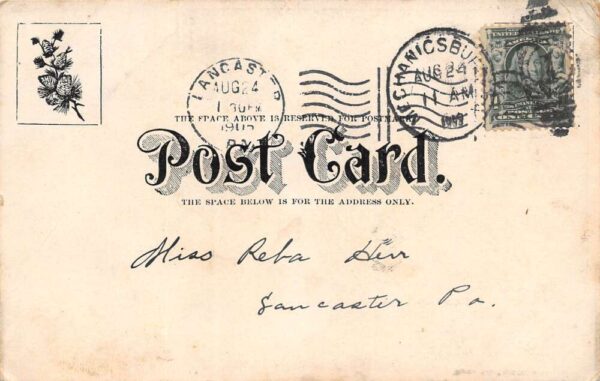 Mechanicsburg Pennsylvania High School, Undivided Back, Vintage Postcard U20923 - Image 2