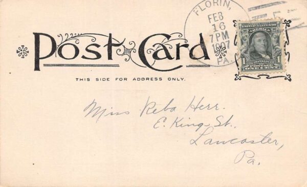 Mount Joy Pennsylvania Railroad Depot, Undivided Back, Vintage Postcard U20946 - Image 2