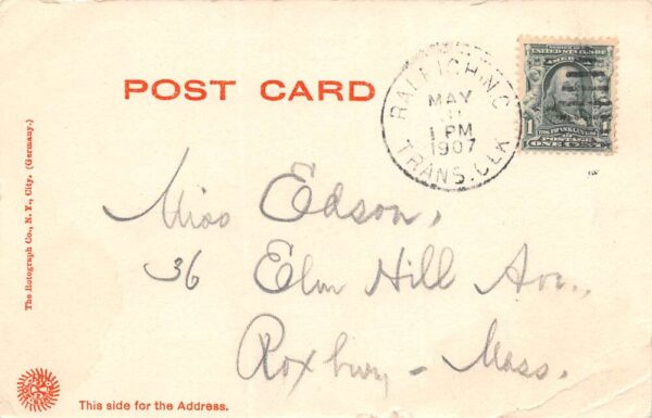 Raleigh North Carolina Peace Institute, Rotograph Co., Vintage Postcard U20985 - Image 2