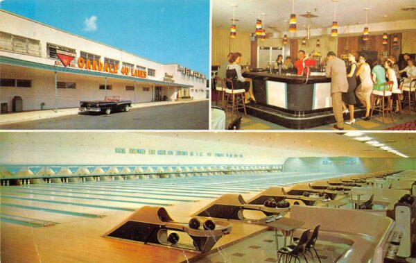 Oakdale New York Oakdale Lanes, Long Island, Chrome, Vintage Postcard U21012