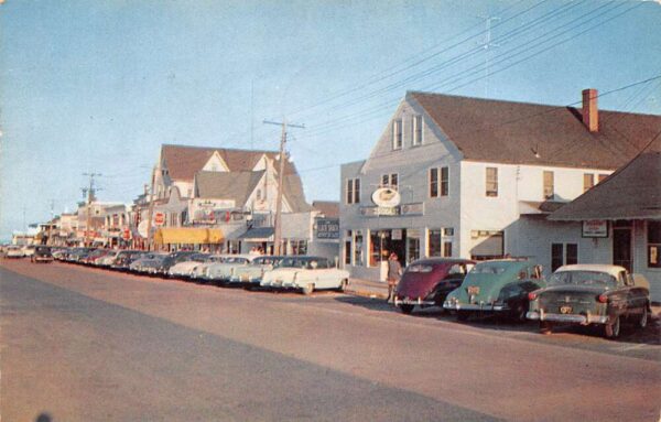 Rehoboth Beach Delaware Rehoboth Avenue, Chrome, Vintage Postcard U21026