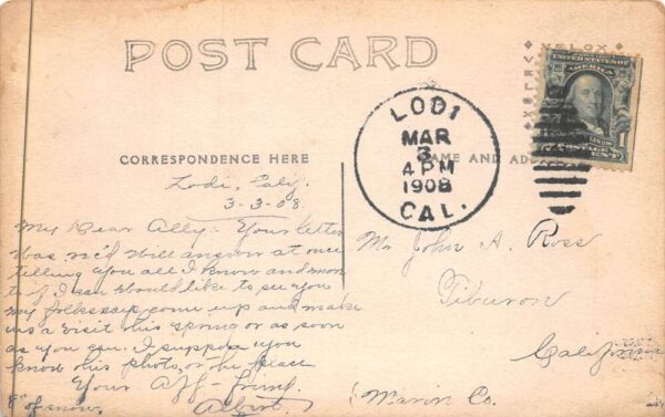 Lodi California Mountain Cabin Covered in Snow Real Photo Postcard AA88991 - Image 2