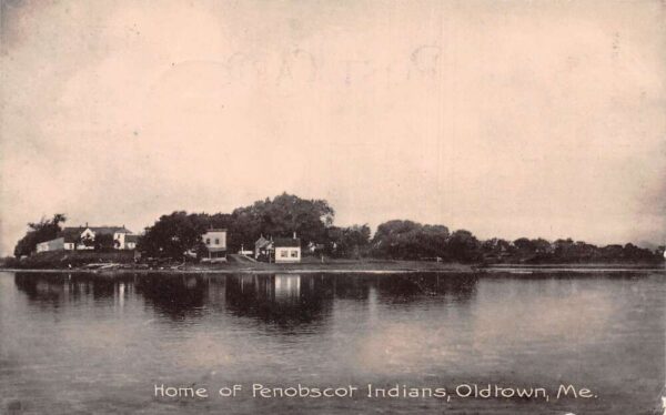 Oldtown Maine Home of Penobscot Indians Scenic View Vintage Postcard AA88996