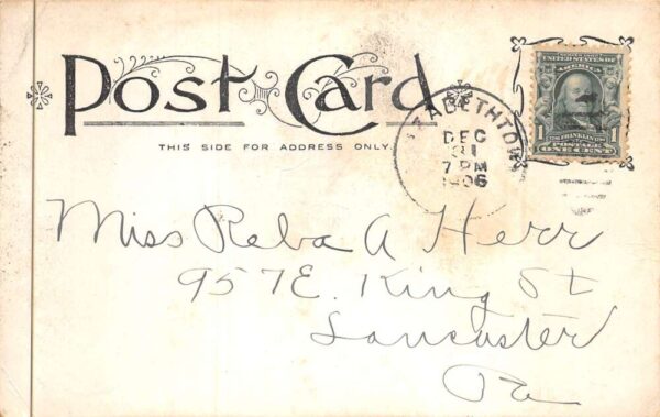 Elizabethtown Pennsylvania Christ Reformed Church Vintage Postcard AA89000 - Image 2
