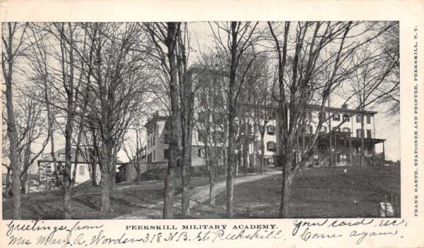 Peekskill New York Military Academy Private Mail Vintage Postcard AA89009