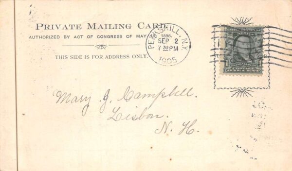 Peekskill New York Military Academy Private Mail Vintage Postcard AA89009 - Image 2
