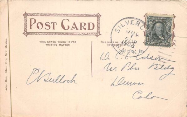 Silver City New Mexico Cottage Sanitorium Birds Eye View Postcard AA89019 - Image 2