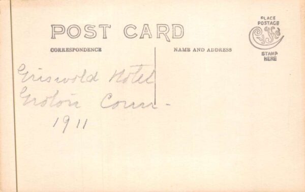 Groton Connecticut Griswold Hotel Real Photo Vintage Postcard AA89021 - Image 2