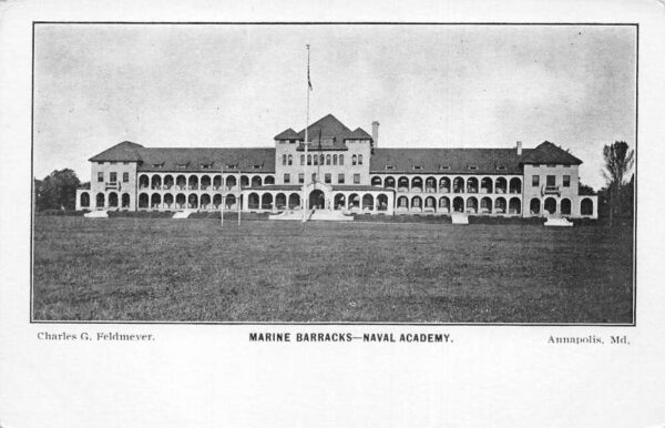 Annapolis Maryland Naval Academy Marine Barracks Vintage Postcard AA89034