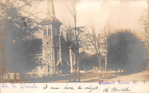 Mount Kisco New York Methodist Episcopal Church Real Photo Postcard AA89035