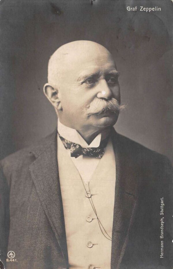 Graf Ferdinand von Zeppelin Portrait Real Photo Vintage Postcard AA89059