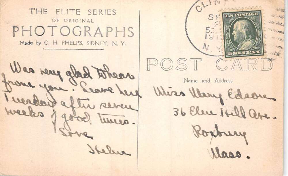 Clinton New York Hamilton College Well House Vintage Postcard AA89154 - Image 2