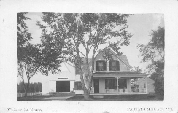 Passadumkeag Maine Whittier Residence Real Photo Postcard AA89158